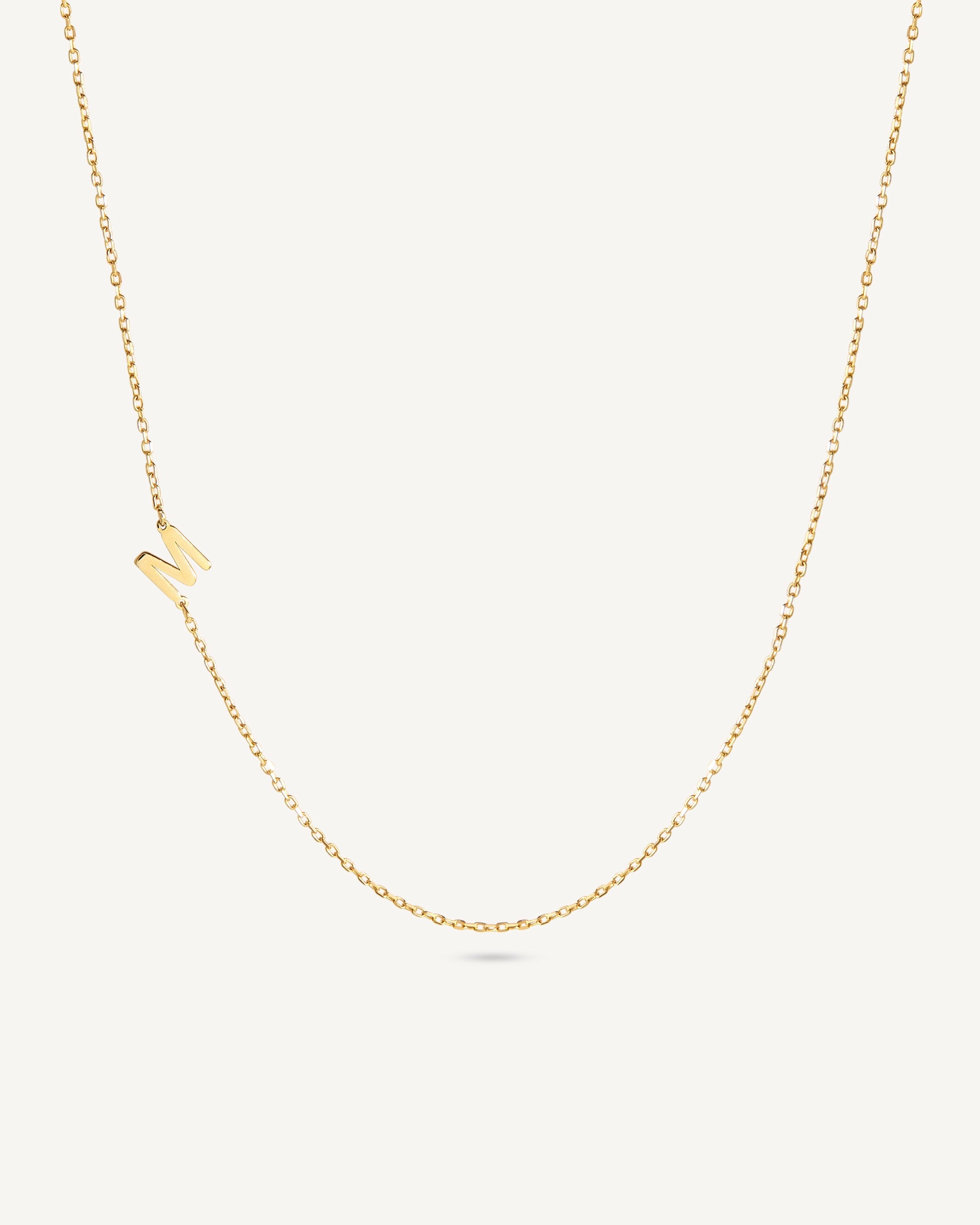 Tilted Letter Necklace