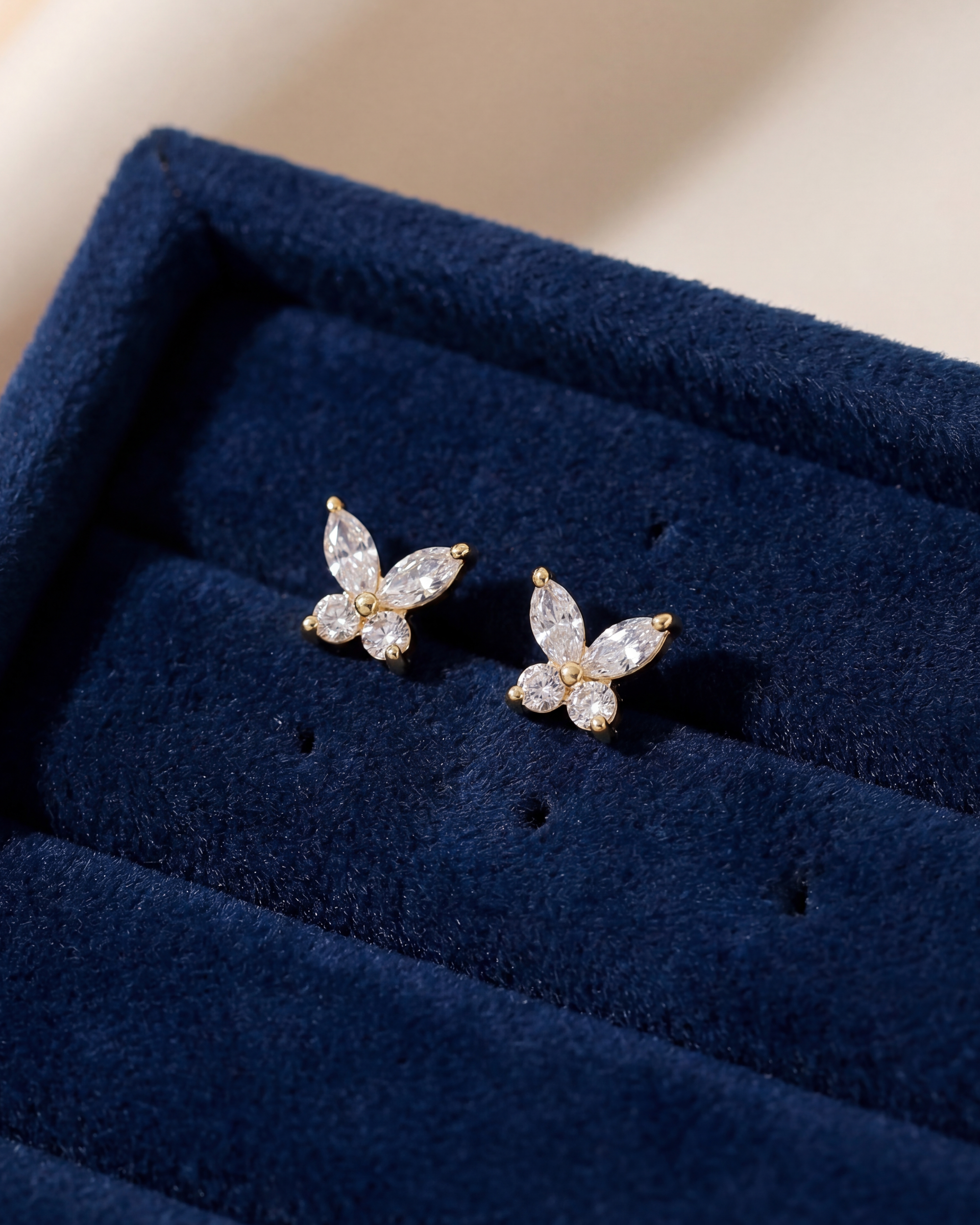 Butterfly Crystal Studs