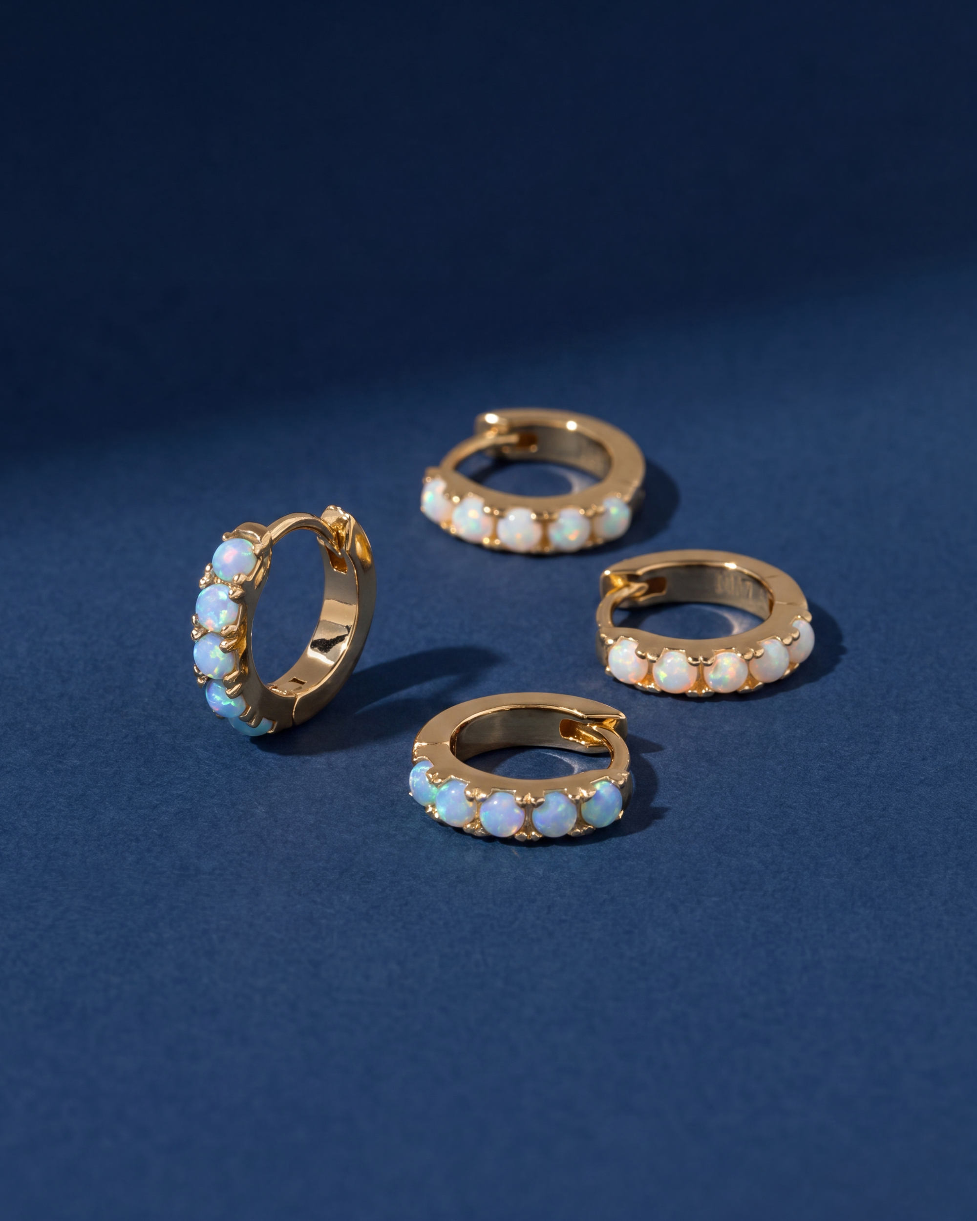 Blue Opal Huggies