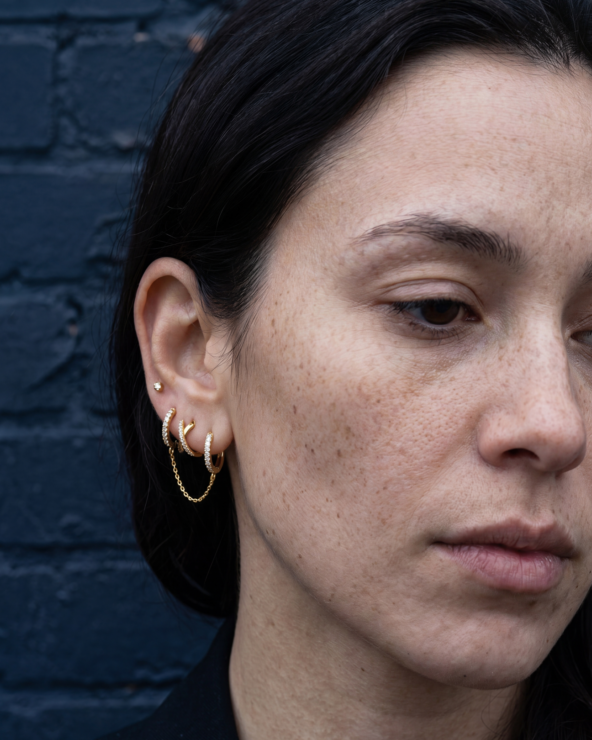 Oval Chain Hoops