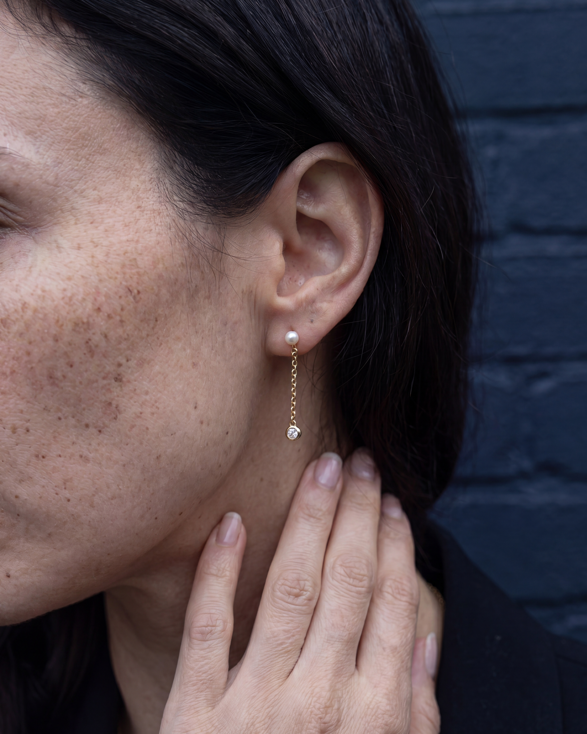 Pearl Chain Studs