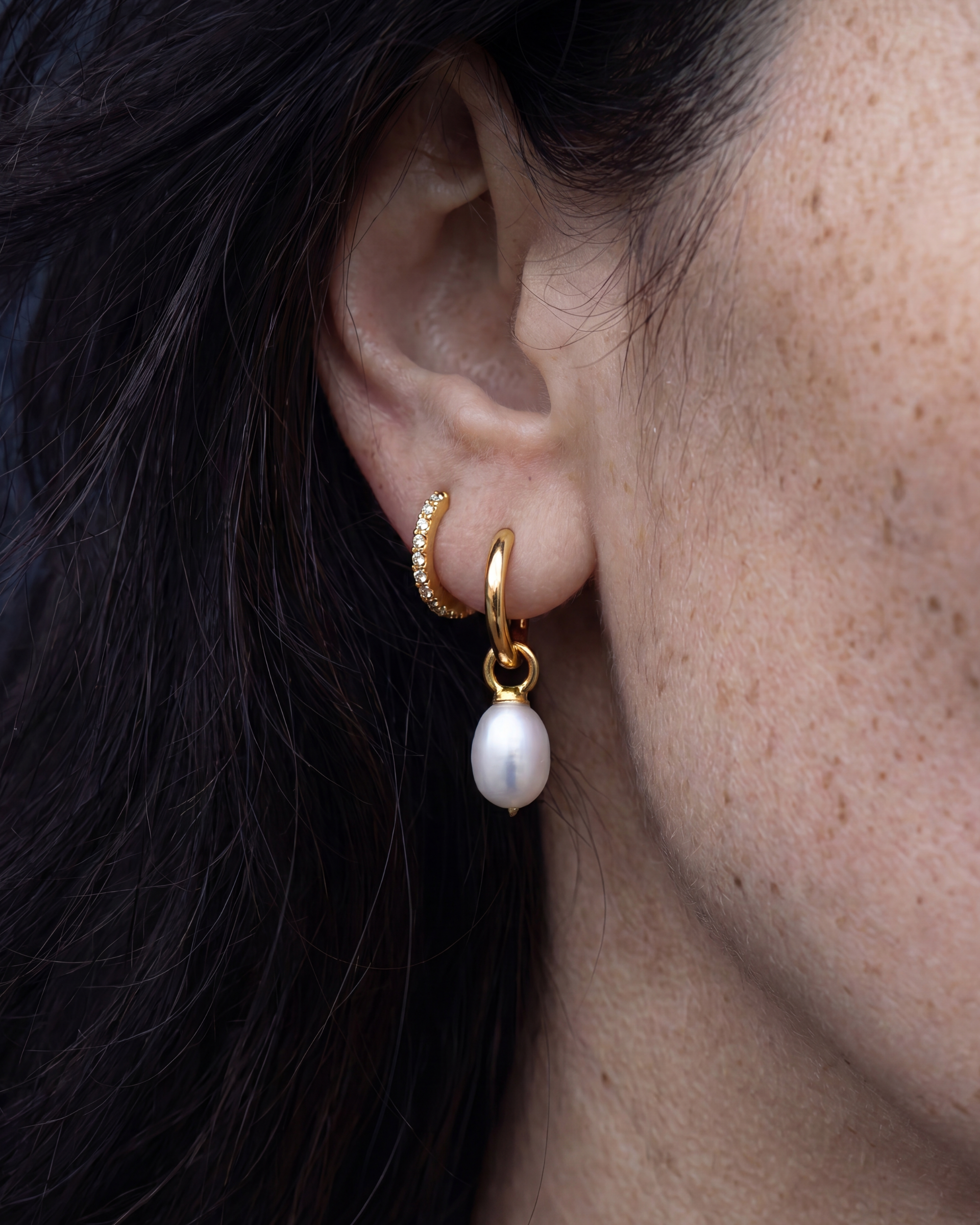 Lady Pearl Hoops