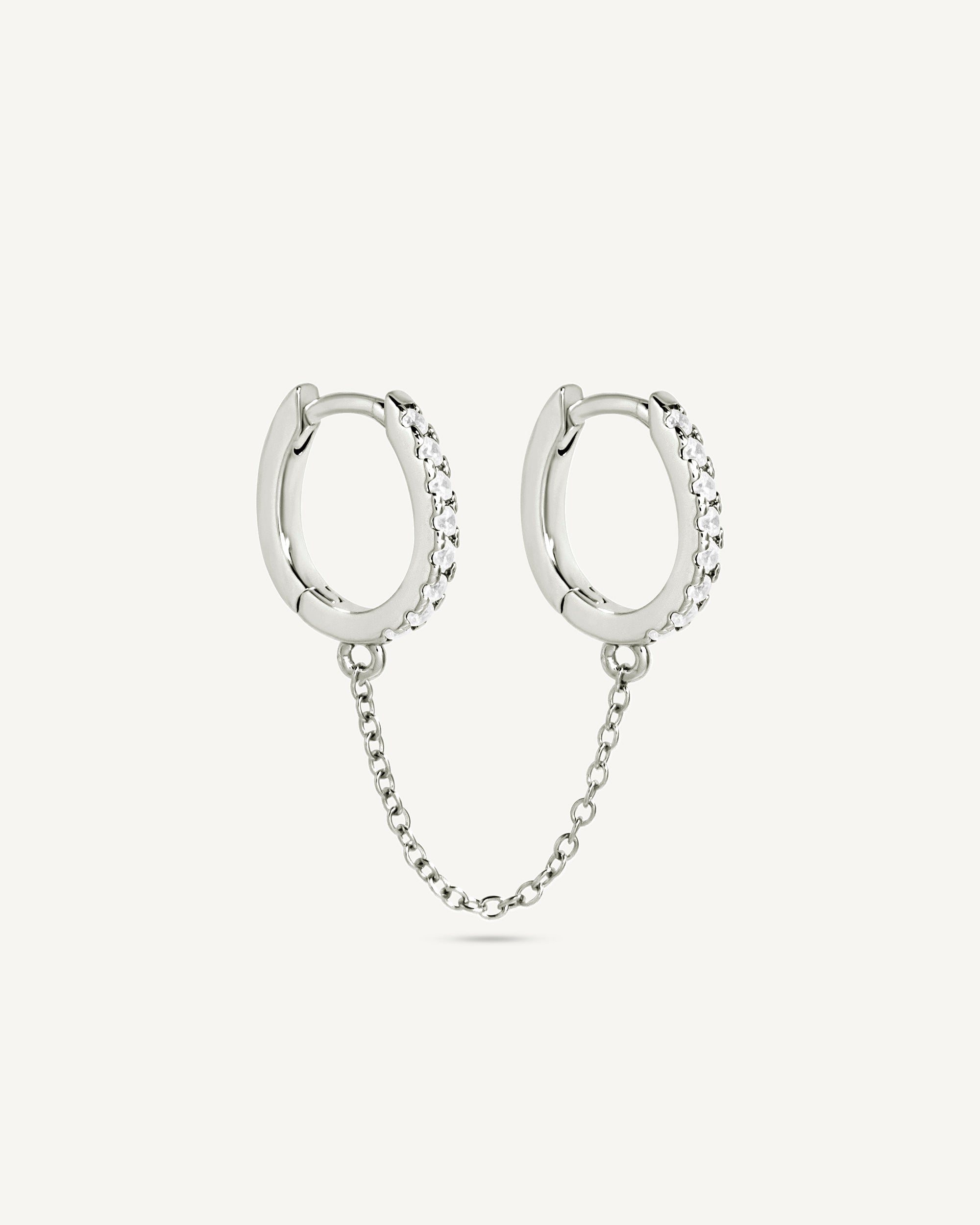 Oval Chain Hoops